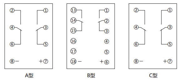 JCDY-2/C直流電壓繼電器內(nèi)部接線及外引接線圖 JCDY-2/C直流電壓繼電器內(nèi)部接線及外引接線圖
