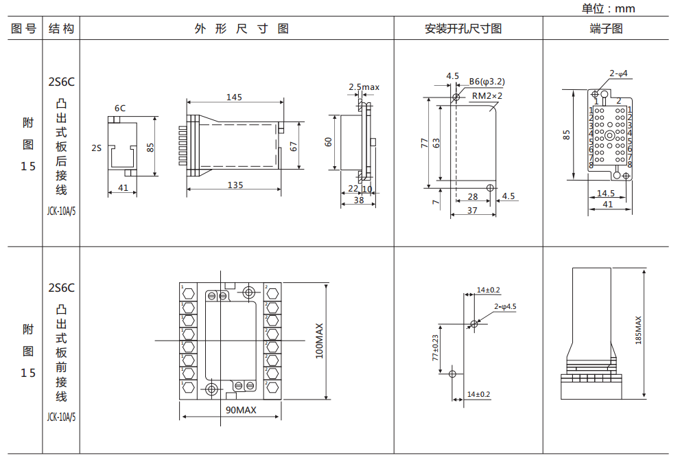 DZS-12CE/203延時中間繼電器外形及開孔尺寸 DZS-12CE/203延時中間繼電器外形及開孔尺寸